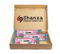 The Real Candy Co. Nougt & Coconunt Ice Bars - Assorted Flavors 130g Each - Coconut Ice, Pink & White, Peanut Nougat, Tutti Frutti - Delicious Sweet Treats Kids & Adults (3 Bars, Coconut Ice)