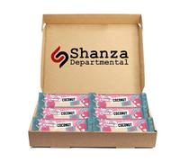 The Real Candy Co. Nougt & Coconunt Ice Bars - Assorted Flavors 130g Each - Coconut Ice, Pink & White, Peanut Nougat, Tutti Frutti - Delicious Sweet Treats Kids & Adults (6 Bars, Coconut Ice)