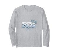 The Real Class of 2025: Future Graduate Celebration Long Sleeve T-Shirt, Adult Unisex, Heather Grey, S