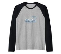 The Real Class of 2025: Future Graduate Celebration Raglan Baseball Tee, Men, Black/Athletic Heather, XXL