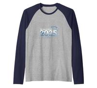 The Real Class of 2025: Future Graduate Celebration Raglan Baseball Tee, Men, Navy/Athletic Heather, L
