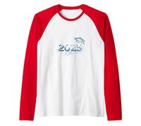 The Real Class of 2025: Future Graduate Celebration Raglan Baseball Tee, Men, Red/White, L