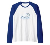 The Real Class of 2025: Future Graduate Celebration Raglan Baseball Tee, Men, Royal Blue/White, XL