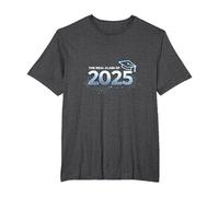 The Real Class of 2025: Future Graduate Celebration T-Shirt, Men's Big and Tall, Dark Heather Grey, 3X Tall