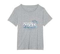 The Real Class of 2025: Future Graduate Celebration T-Shirt, Women's Plus, Heather Grey, 5X