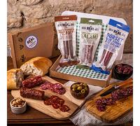 The Real Cure British Salami Letterbox Charcuterie Gift Box - Artisan Cured Meat Selection, 3 Award-Winning Salamis, Free Range Pork, Gourmet Food Hamper & Letterbox Gift
