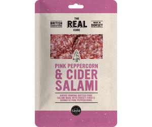 The Real Cure Pink Peppercorn & Cider Salami - Sliced 55G