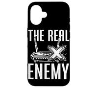 The Real Enemy Lag Funny Gamer Gaming Video Games Humor Case for iPhone 16