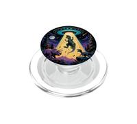 The Real Extinction Event Funny UFO Dinosaur Alien PopSockets PopGrip for MagSafe