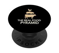 The Real Food Pyramid Funny BBQ Meat Lover Carnivore PopSockets Adhesive PopGrip