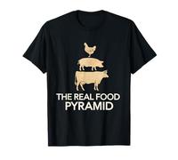 The Real Food Pyramid Funny BBQ Meat Lover Carnivore T-Shirt