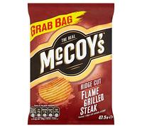 The Real McCoy's Flame Grilled Steak Ridge Cut Potato Crisps 47.5g (Pack of 30 x 47.5g)