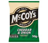 The Real McCoy's Ridge Cut Cheddar & Onion 50g (Pack of 30)