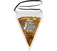 The Real Pizza Pocket to Go - Pizza Lover Gag Gift - Largest Pizza Necklace in The World - -