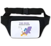 The Real Regions of Europe map Easter Europe Funny Waist Bag Fanny Pack White