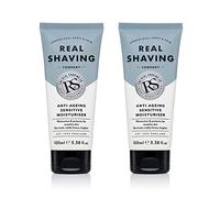 The Real Shaving Company Anti-Ageing Sensitive Moisturiser - Moisturises & Protects for Sensitive Skin, Visibly Firmer and Brighter Skin 2 x 100 ml