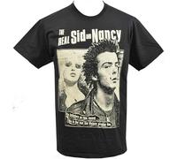 The Real Sid Vicious & Nancy English Punk Rockers 1977 Printed T-Shirt Mens Unisex Black Tees Size 3XL
