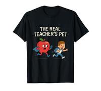 The Real Teacher's Pet Apple Superhero Design T-Shirt