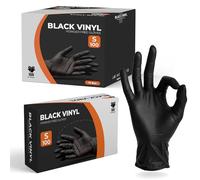 The Real Touch Disposable Gloves, 1000 Count, Latex-Free, Powder-Free, Food Grade, Comfortable Fit, Multi-Purpose Black Vinyl Gloves for Food Handling, Cleaning & Beauty (1000, S)