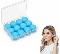 The Real Touch Moldable Silicone Ear Plugs - Reusable Noise Reducing Ear Plugs for Sleeping, Swimming, Snoring, Concentration & More (6 Pairs / 12pcs), 27dB Attenuation