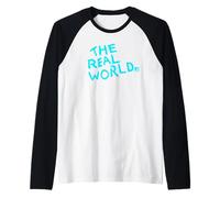 The Real World Light Blue Show Logo Vintage Reality TV Raglan Baseball Tee