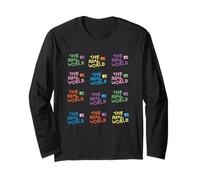 The Real World Repeating Colorful Logos Retro Reality TV Long Sleeve T-Shirt