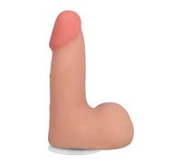 The Realistic Cock - With Removable Vac-U-Lock Suction Cup - ULTRASKYN - 5" (with Balls) - Vanilla