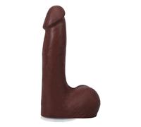 The Realistic Cock - With Removable Vac-U-Lock Suction Cup - ULTRASKYN - 7" (with Balls) - Chocolate