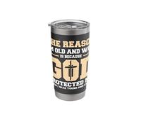 The Reason I'm Old and Wise is Because God Protected Me Stainless Steel Insulated Tumbler