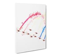 The Red Arrows Canvas Print | Gallery Wrapped 30mm Frame Wall Art | 24x16 inches | Ready to Hang | Modern Picture | Living Room Bedroom Lounge Office