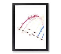 The Red Arrows Framed Print | A2 Black Framed Wall Art | Ready to Hang | Modern Nature Picture | Living Room Bedroom Lounge Office