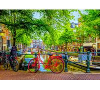 The Red Bike in Amsterdam