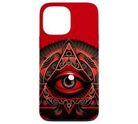 The Red & Black Colored All Seeing Eye, Third Eye Case for iPhone 13 Pro Max
