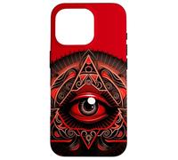 The Red & Black Colored All Seeing Eye, Third Eye Case for iPhone 16 Pro