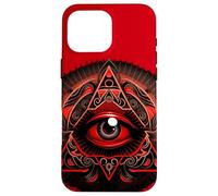 The Red & Black Colored All Seeing Eye, Third Eye Case for iPhone 16 Pro Max