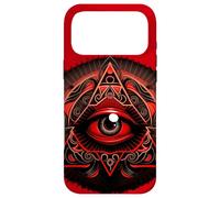 The Red & Black Colored All Seeing Eye, Third Eye Case for iPhone 17 Pro Max