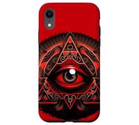 The Red & Black Colored All Seeing Eye, Third Eye Case for iPhone XR