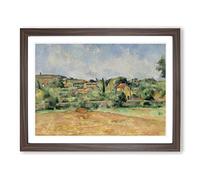 The Red Earth By Paul Cezanne Classic Painting Framed Print | A4 Walnut Framed Wall Art | Ready to Hang | Classic Historical Picture | Living Room Bedroom Lounge Office