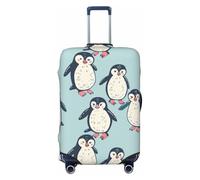 The Red-Footed Penguin Elastic Travel Luggage Cover Suitcase Protector, Print Suitcase Baggage Cover Anti-Scratch