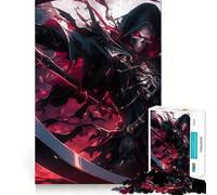 The Red Grim Reaper Puzzles for Adults 1000 Pieces Brain Challenge Toy Calm Mind Clear Cut Art Collection Piece (50x75cm)