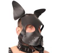 The Red Leather Puppy Dog Mask