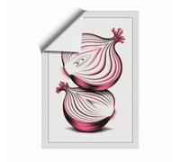 The Red Onion Study Botanical Unframed Wall Art Print A4 (29.7×21cm), Wall Decor for Living Room, Bedroom, Office & Home, Art Gift