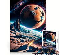 The Red Planet Jigsaw Puzzle 1000 Piece for Adults Strong Logic Toy Anxiety Relief Clear Edge Festival Gift (38x52cm)