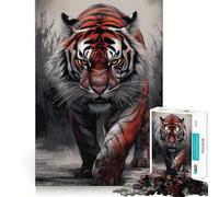 The Red Tiger Jigsaw Puzzles 1000 Piece for Adults Mental Logic Toy Peaceful Fun Firm Cut Cherished Gift (38x52cm)