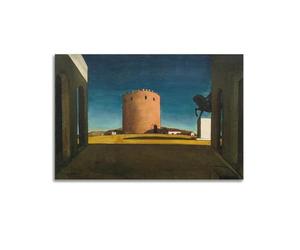 The Red Tower by Giorgio De Chirico Painting Poster Canvas Wall Art Decorative Bedroom Modern Home Print Picture 08x12inch(20x30cm)