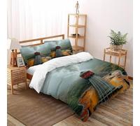 The Red Train Double Duvet Set Totem Ultrasoft Hypoallergenic Reversible Duvet Covers Non Iron Luxury Bedding Set With Zipper Closure King（220x240cm）