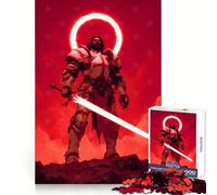 The Redeemer - Flame of The Righteous - Red Knight with Glowing Sword Jigsaw Puzzles for Teenagers 1000 Pieces Raise Memory Slow Enjoy Clean Edge (38x52cm)