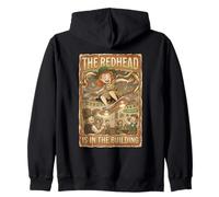 The Redhead Is In The Building Retro 1950s St Patricks Day Zip Hoodie