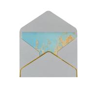 The Reeds By The Lake Elegant Greeting Card â€“ Premium Pearl Paper Holiday & Birthday Card With Gold Trim â€“ Blank Inside For Personal Message