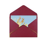 The Reeds By The Lake Elegant Greeting Card â€“ Premium Pearl Paper Holiday & Birthday Card With Gold Trim â€“ Blank Inside For Personal Message